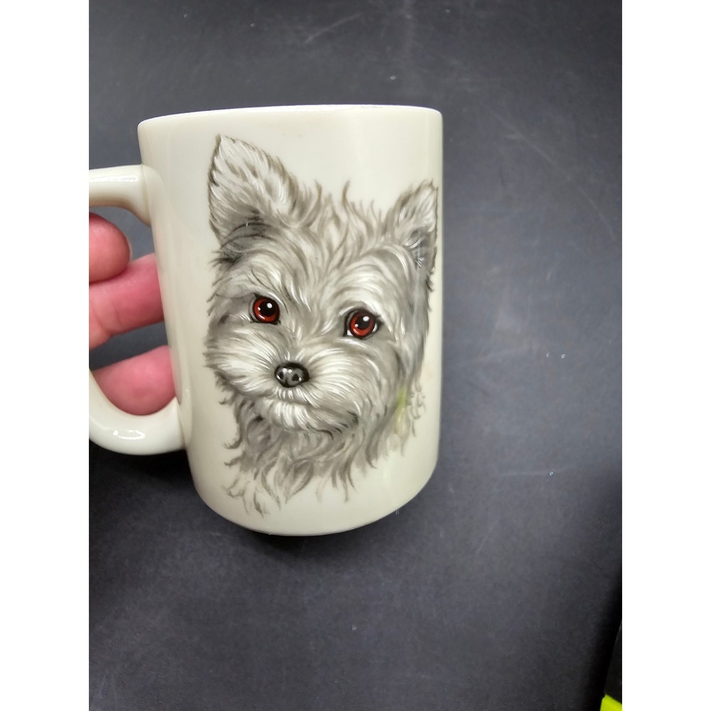 Vintage Otagiri Japan Yorkie Dog Coffee Mug Gibson Greeting Cards Yorkie Mug